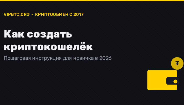 Как создать криптокошелёк новичку в 2026 году